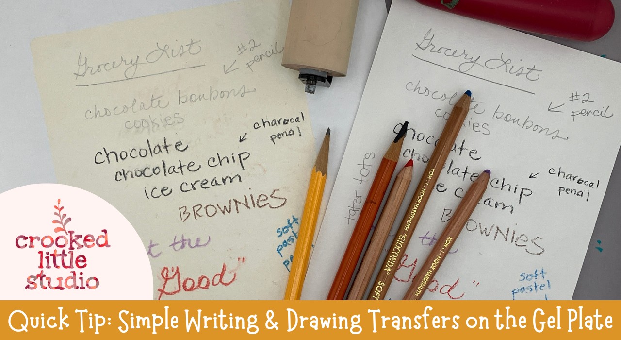 Simple Handwriting & Drawing Transfers on the Gel Plate