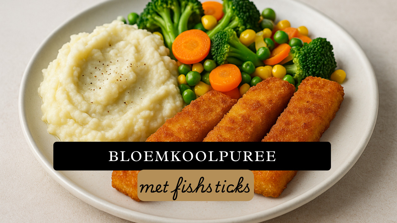 Fishsticks met Bloemkool-Puree en Groentjes – Comfortfood met Extra Groenten