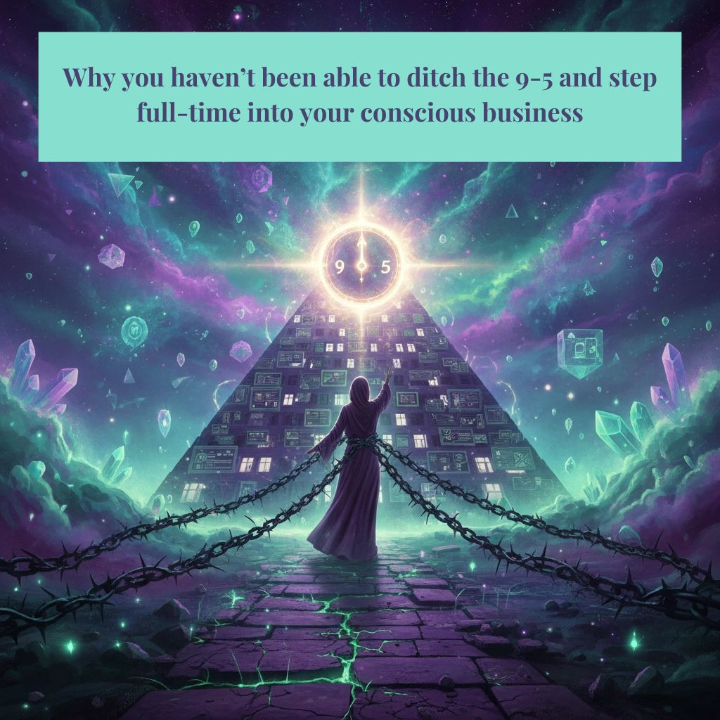 Why you haven't been able to ditch the 9-5 and step full-time into your conscious business