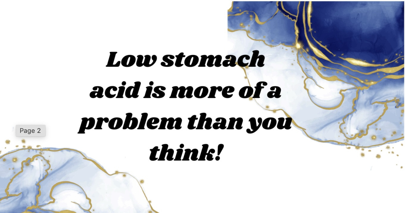 Low Stomach Acid is More of a Problem Than You Think!
