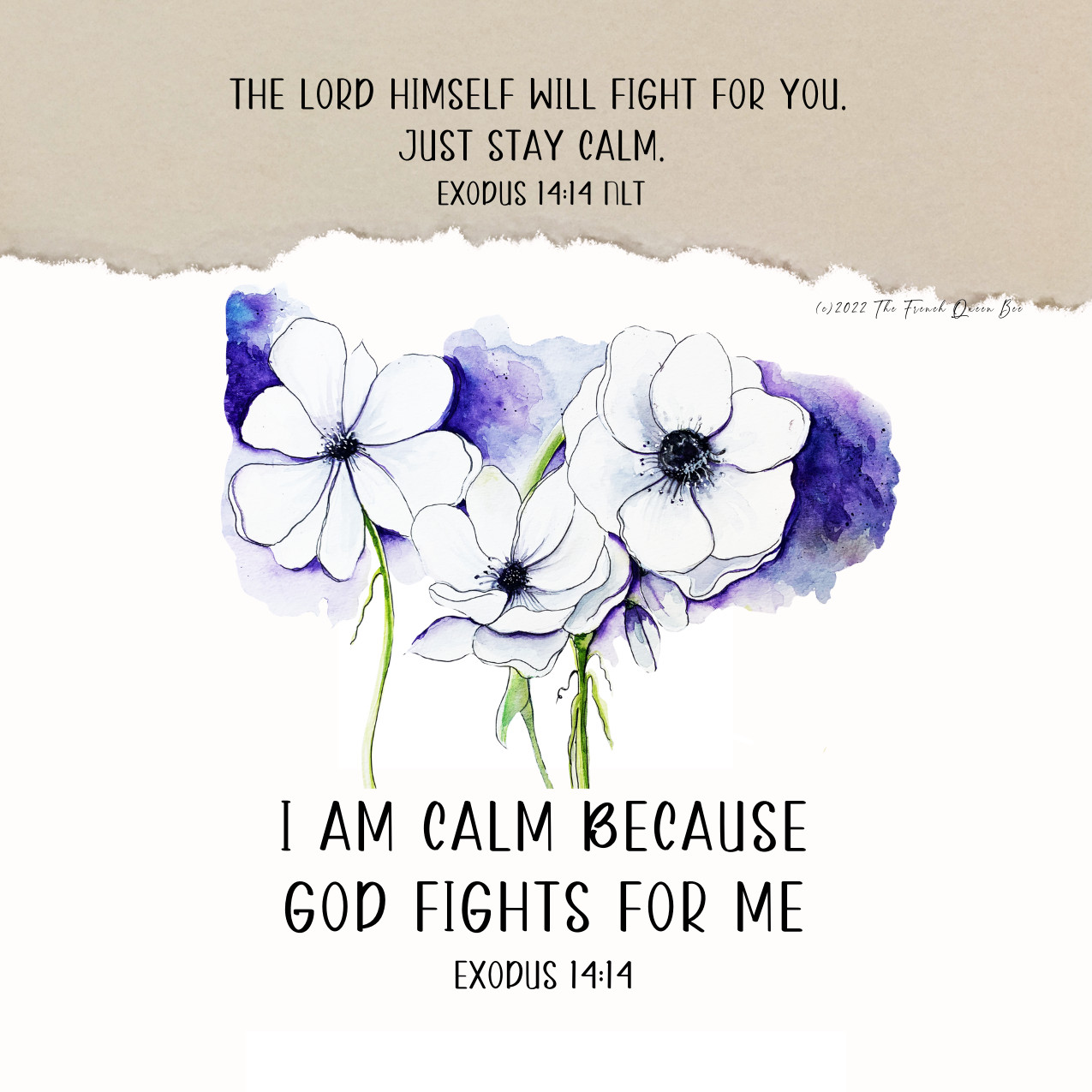 I am calm because God fights for me