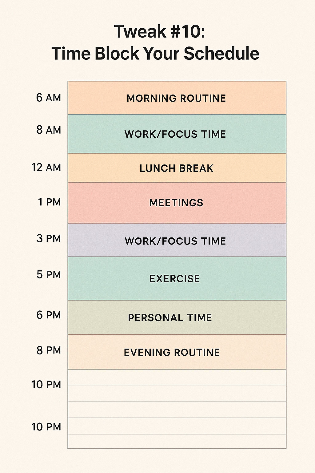 Tweak-A-Week: Tweak #10: Time Block Your Schedule