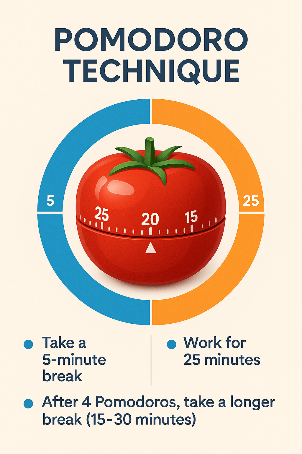 Tweak-A-Week: Tweak #14: Use the Pomodoro Technique – Work in focused 25-minute bursts.