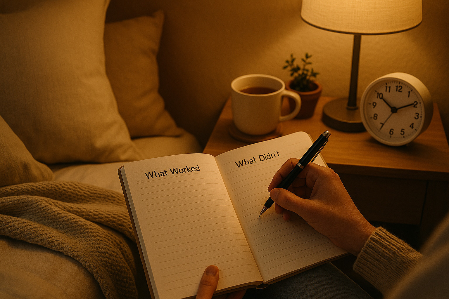 Tweak-a-Week: Tweak #19: Reflect on Your Day Before Bed – Write down what worked and what didn’t