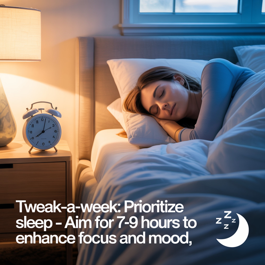 Tweak-A-Week: Tweak #20: Prioritize Sleep – Aim for 7-9 Hours to Enhance Focus and Mood