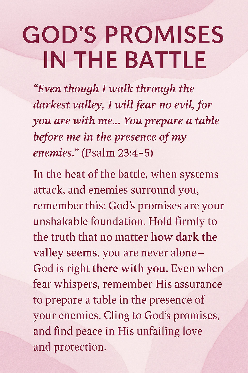  Unshaken in the Valley — Standing on the Promises of God