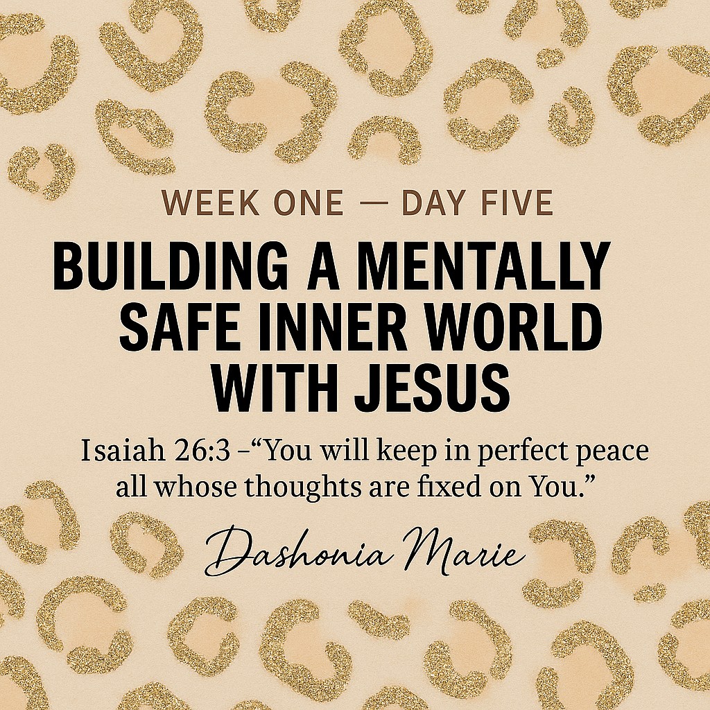 WEEK ONE — DAY FIVE: THE PLACE WHERE JESUS RESTORES YOU