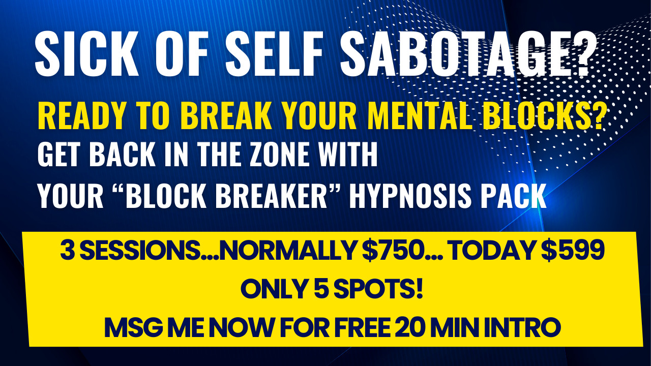 Today, go from stuck to unstuck. Stop your self sabotage!