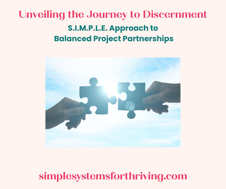 Unveiling the Journey to Discernment: A S.I.M.P.L.E. Approach to Balanced Project Partnerships