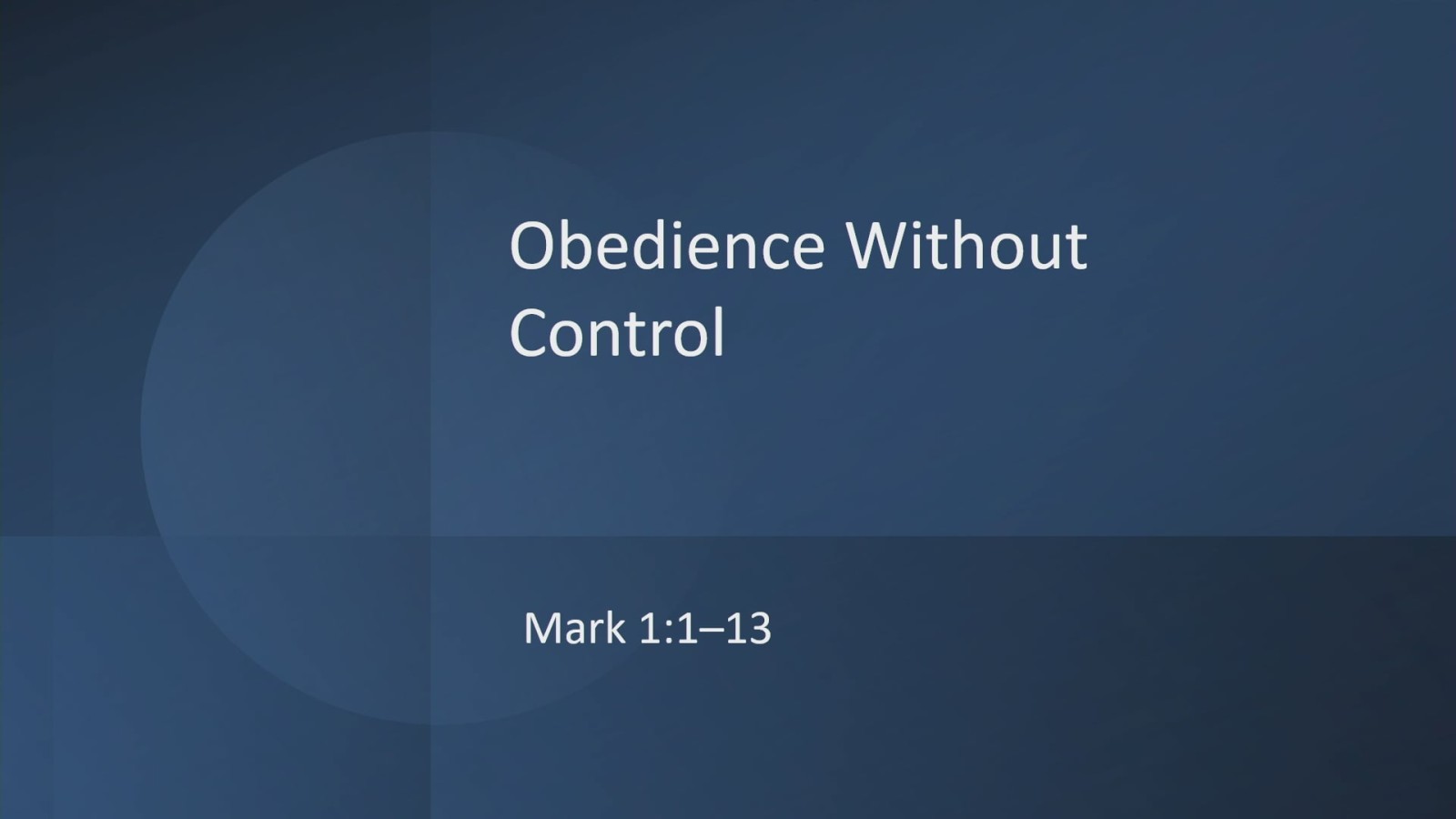 Obedience Without Control