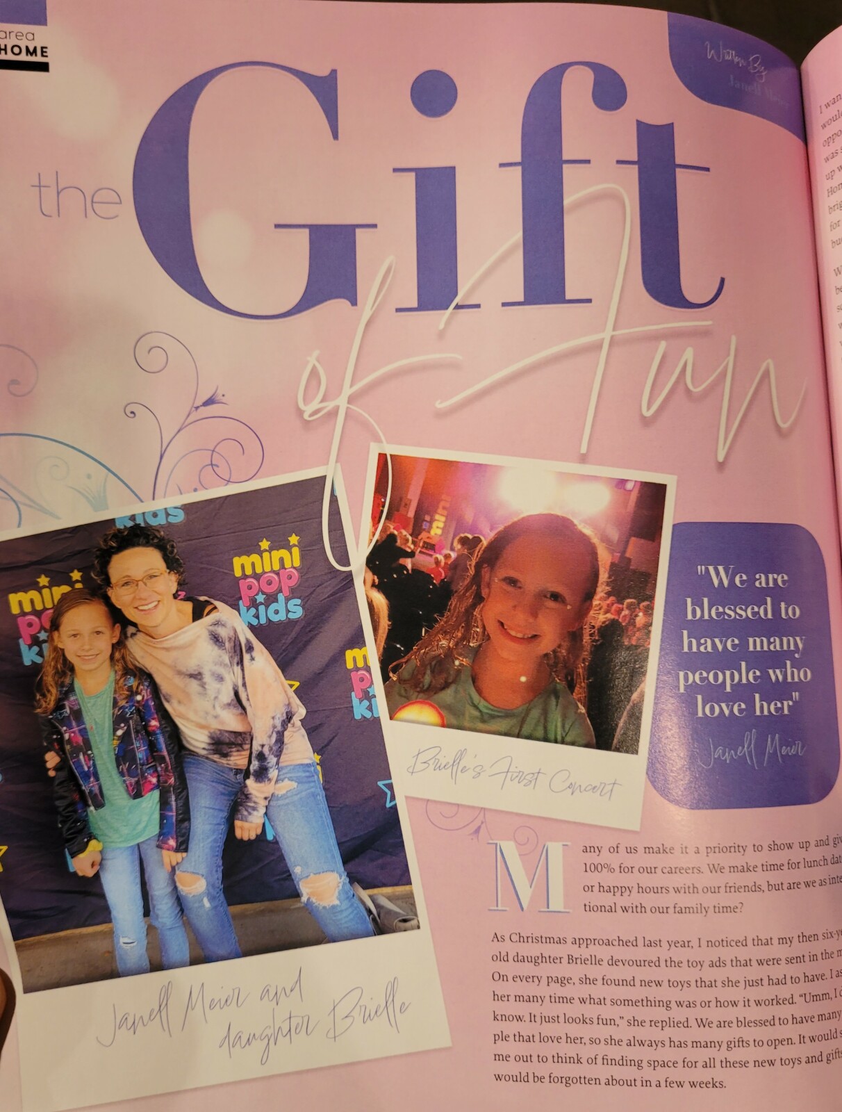 As Featured in Area Woman Magazine:  The Gift of Fun